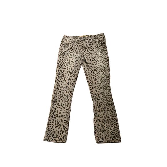 Vanilla Star Jeans Skinny Jeans Mid Rise Stretch Leopard Gray/Black Size 10 NEW - Picture 3 of 8